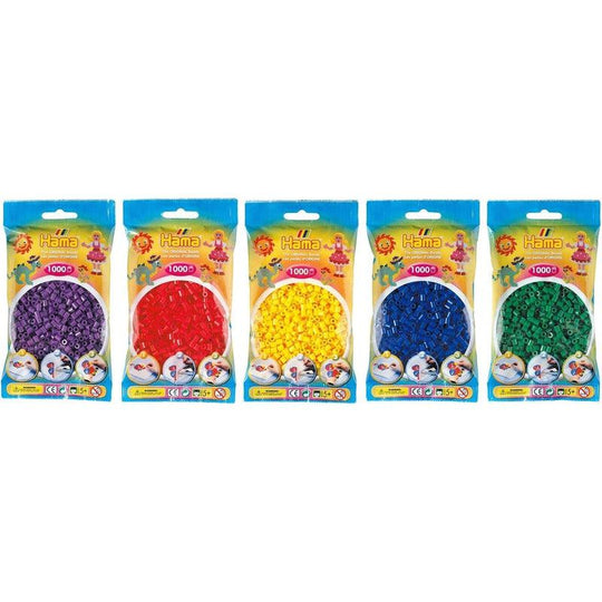 Hama Single Colour Beads (1000 Midi Beads)