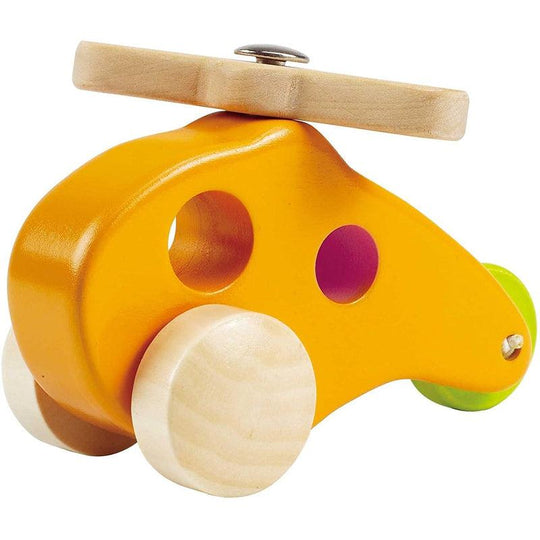 Hape Little Copter Wooden Push and Pull Along Helicopter Toy