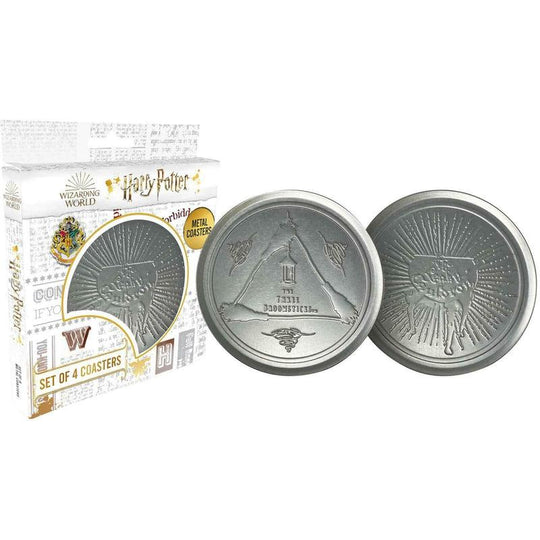 Harry Potter Coasters Set Of 4 Metal Drinks Mats Officially Licensed Gift