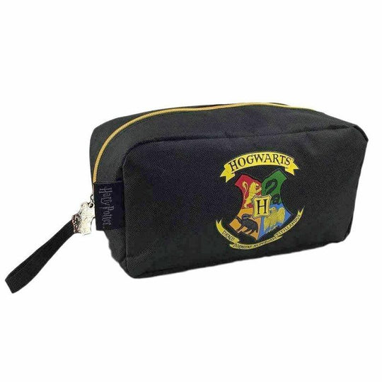 Harry Potter Hogwarts Crest Black Toiletry Travel Wash Bag
