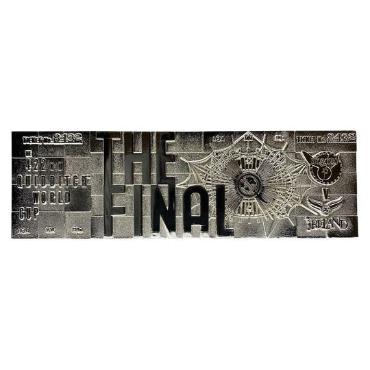 Harry Potter Quidditch World Cup Final Ticket Limited Edition Silver Plated