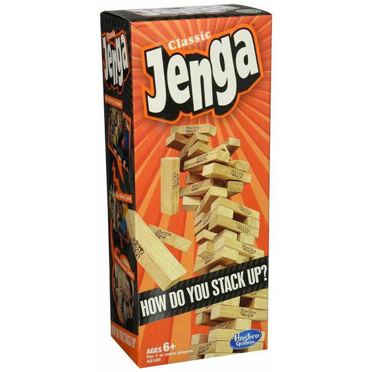 Hasbro Classic Jenga Wooden Block Tower Stacking Topple Game