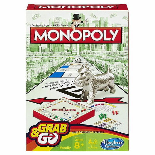 Hasbro Monopoly Grab & Go Travel Board Game
