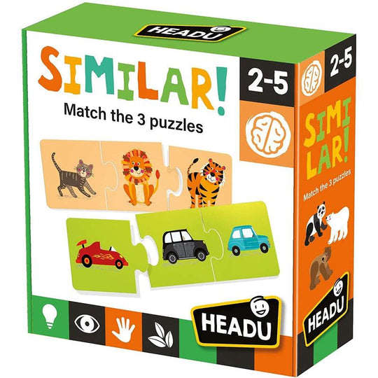 Headu Similar 36 Piece Puzzle Educational Game, Multicolored
