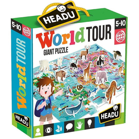 Headu World Tour Giant Puzzle Educational Game