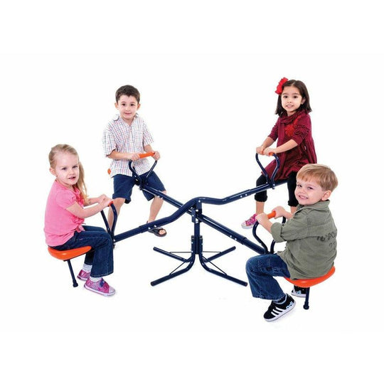 Hedstrom Kids Roundabout Rotating Adjustable 4 Person Seesaw Childrens Playset