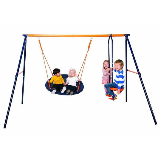 Hedstrom Nebula Childrens Fabric Nest Swing & Glider Outdoor Garden Playset