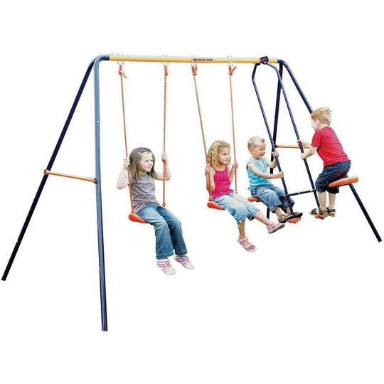 Hedstrom Neptune Kids Garden Double Swing & Glider Childrens Toy Playset
