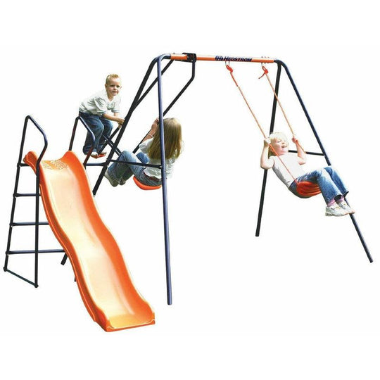 Hedstrom Saturn Kids Garden Swing Glider Slide Childrens Playset