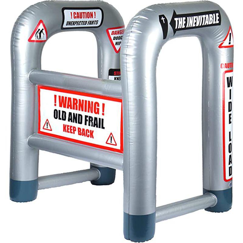 Henbrandt Inflatable Zimmer Frame with Warning Stickers Party Decorati ...