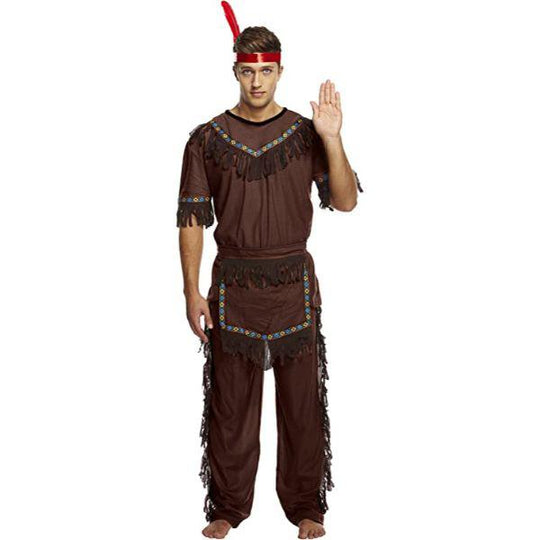 Henbrandt Native American Squaw Men's Fancy Dress Costume