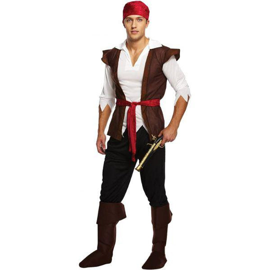 Henbrandt Swashbuckler Pirate Men's Fancy Dress Costume