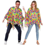 Hippie Tie Dye Poncho 70s Fancy Dress Costume The Online Toy Store