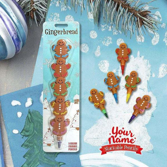 History & Heraldry Personalised Named Christmas Stackable Colouring Pencils