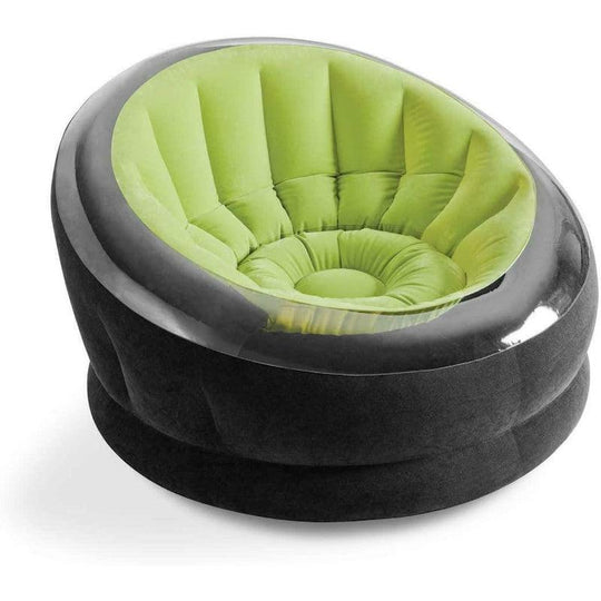 Intex Empire Chair Inflatable Durable & Comfortable Lounge Seat Black/Green