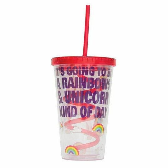 Iris The Unicorn Sipper Cup Plastic Drinking Cup With Straw & Lid