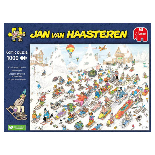 Jan Van Haasteren It's All Going Downhill 1000 Piece Jigsaw Puzzle