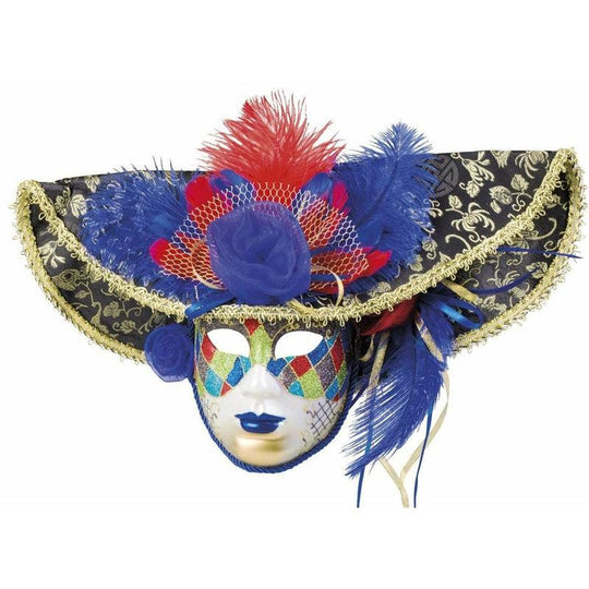 Jester Deluxe Masquerade Ball Face Mask Venetian Fancy Dress Costume Accessory