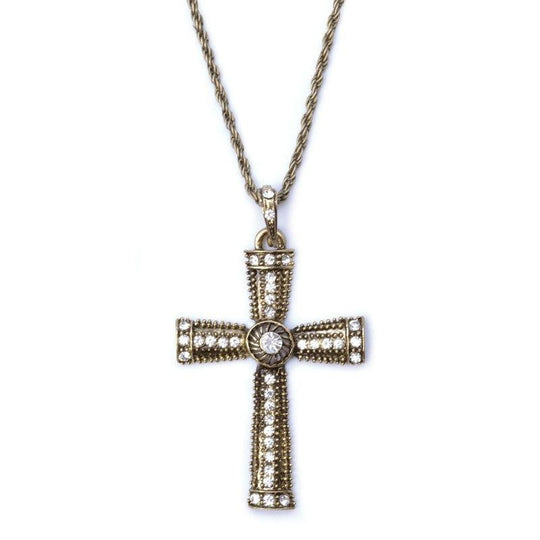 Jewelled Cross Necklace Fancy Dress Costume Accessory