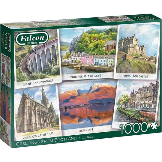 Jumbo Falcon Deluxe 1000 Piece Jigsaw - Greetings from Scotland