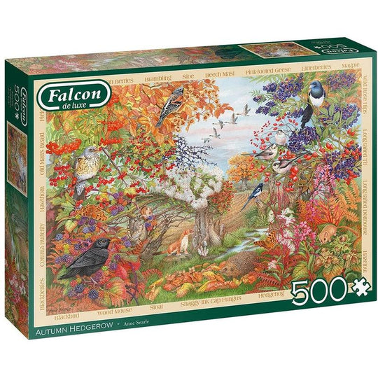 Jumbo, Falcon de luxe - Autumn Hedgerow, Jigsaw Puzzles for Adults, 500 piece