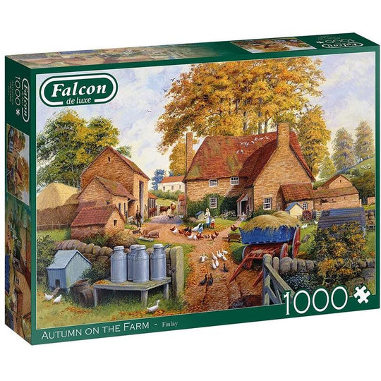 Jumbo, Falcon de luxe - Autumn on The Farm, Jigsaw Puzzles for Adults, 1,000 piece