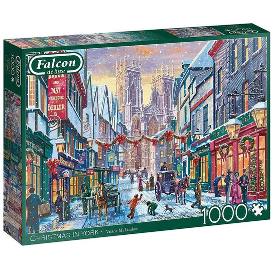 Jumbo, Falcon de luxe - Christmas in York, Jigsaw Puzzles for Adults, 1,000 piece