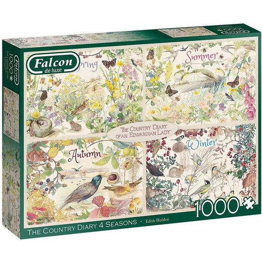 Jumbo, Falcon de luxe - Country Diary 4 Seasons, Jigsaw Puzzles for Adults, 1,000 piece