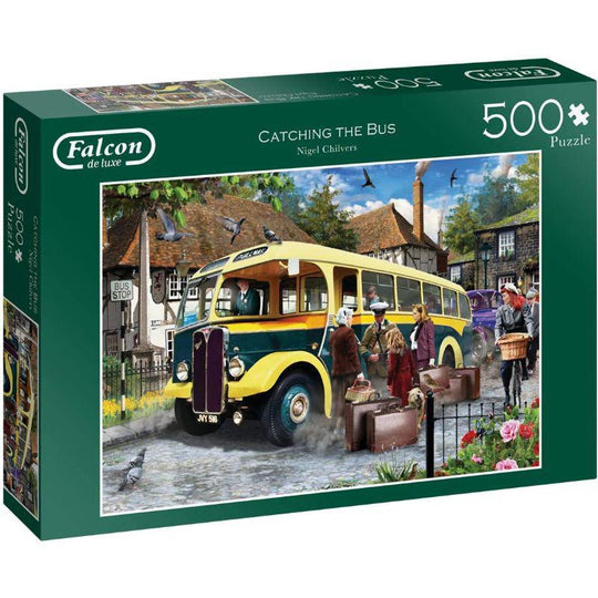 Jumbo Games Falcon De Luxe Catching The Bus 500 Piece Jigsaw Puzzle