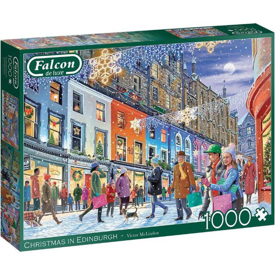 Jumbo Games Falcon De Luxe Christmas in Edinburgh 1000 Piece Jigsaw Puzzle