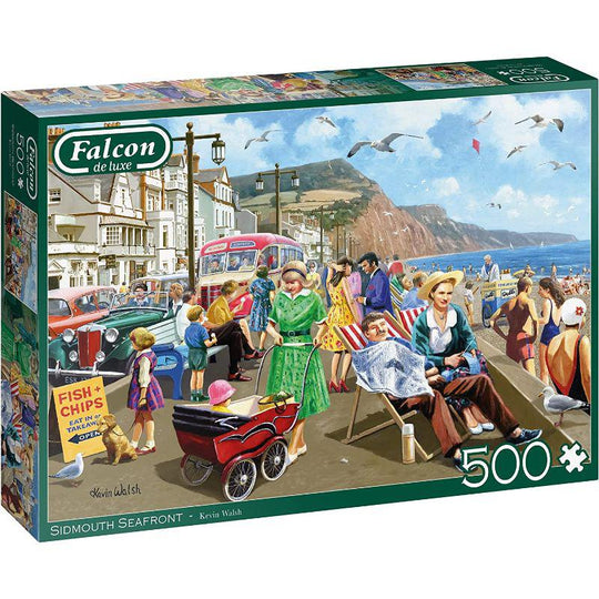 Jumbo Games Falcon De Luxe Sidmouth Seafront 500 Piece Jigsaw Puzzle
