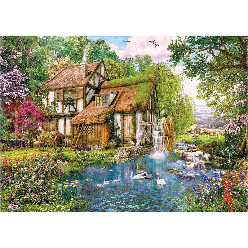 Jumbo Games Falcon De Luxe Watermill Cottage 1000 Piece Jigsaw Puzzle ...