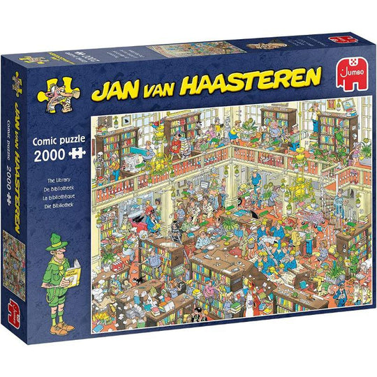 Jumbo Games Jan Van Haasteren The Library 2000 Piece Jigsaw Puzzle