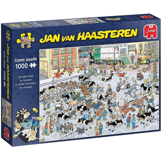 Jumbo, Jan Van Haasteren - The Cattle Market, Jigsaw Puzzles for Adults, 1,000 piece