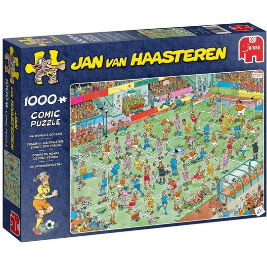 Jumbo, Jan Van Haasteren - World Championship Women's Soccer, Jigsaw Puzzles for Adults, 1,000 piece
