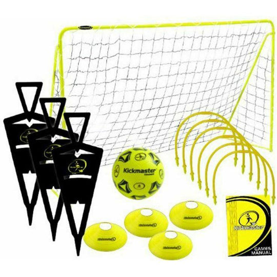 Kickmaster Ultimate Football Challenge Set Kids Dribbling Shooting Practice Goal