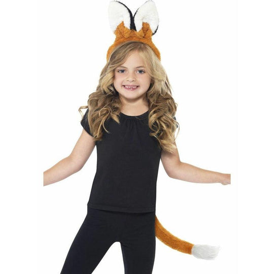 Kids Fox Animal Fancy Dress Costume Kit Headband + Tail Book Week Child Set