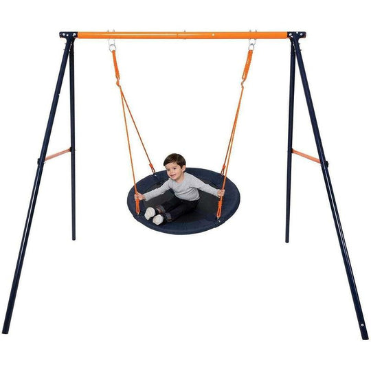 Kids Nest Swing Folding Garden Swing With Fabric Seat Outdoor Activity