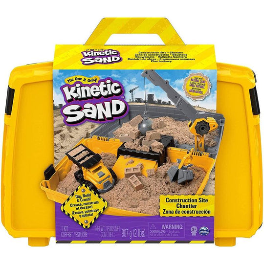 Kinetic Sand Construction Site Folding Sandbox Playset with Vehicle