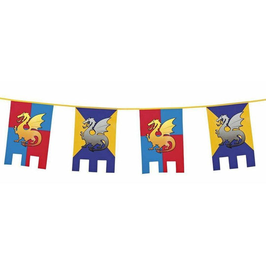 Knights & Dragons 6m Bunting Medieval Castle Fancy Dress Party Decoration
