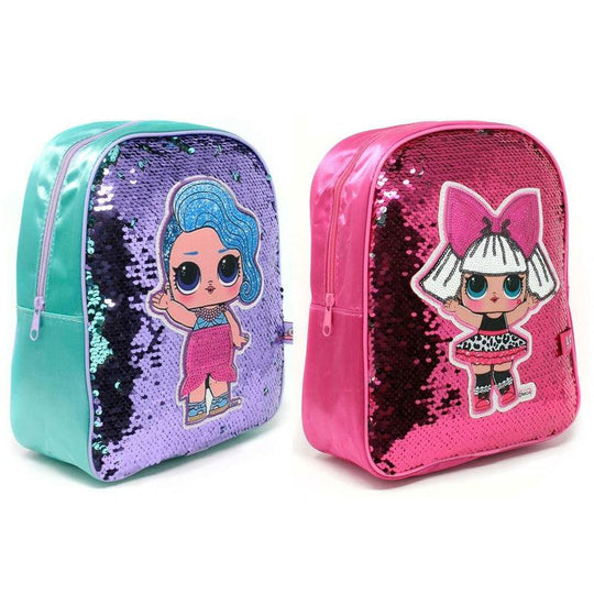 LOL Surprise Backpack Sequin 28cm Kids Childrens School Bag Reversible Sequins