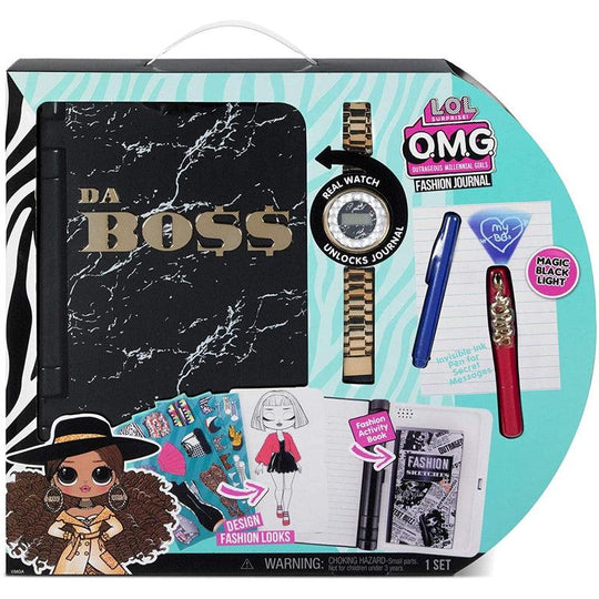 LOL Surprise OMG Fashion Secret Journal - Personal Diary with Invisible Ink Pen, Electronic Password & Watch key