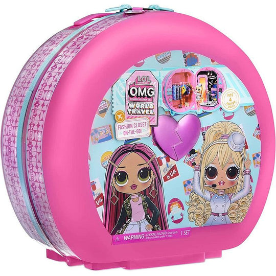 LOL Surprise OMG World Travel Closet Storage Case with Accessories & Backdrops