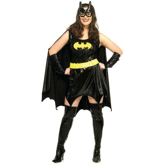 Ladies Batgirl Costume Womens Plus Size Batman Superhero Fancy Dress