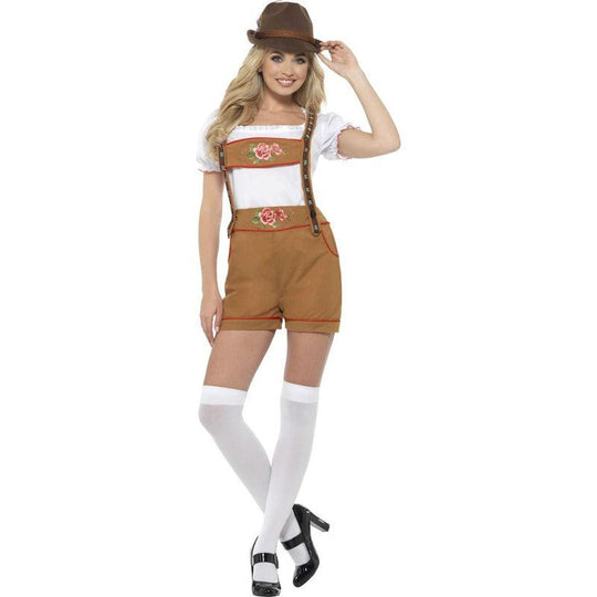 Ladies Bavarian Beer Girl Costume Oktoberfest German Fancy Dress Outfit