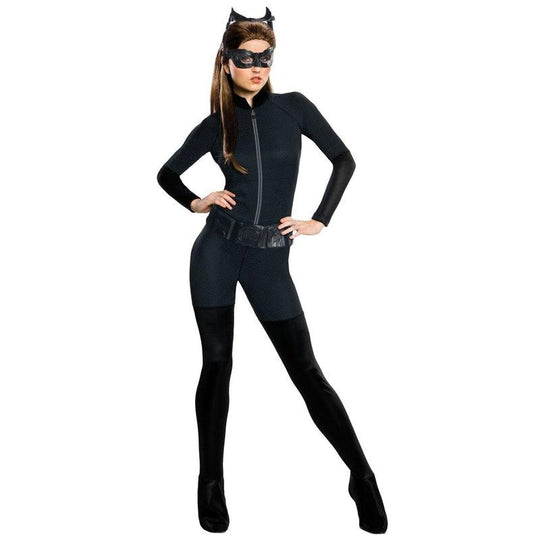 Ladies Catwoman Fancy Dress Costume Batman Dark Knight Halloween Superhero