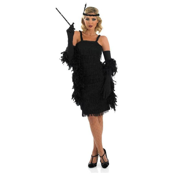 Ladies Charleston Flapper 1920s Fancy Dress Costume Adult Outfit