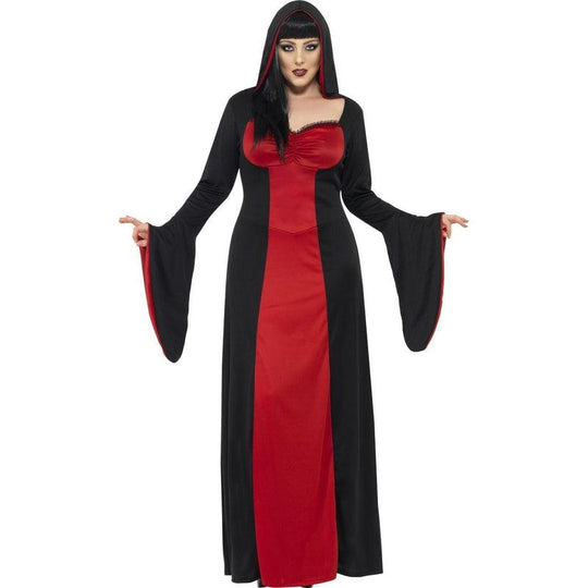 Ladies Dark Temptress Costume Gothic Vampire Halloween Fancy Dress