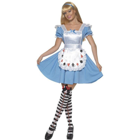 Ladies Deck Of Cards Alice In Wonderland Costume Fancy Dress Adult Outfit
