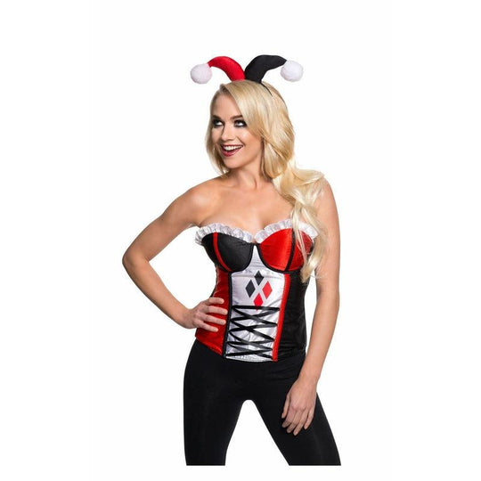 Ladies Harley Quinn Headband Super Hero Jester Fancy Dress Costume Accessory